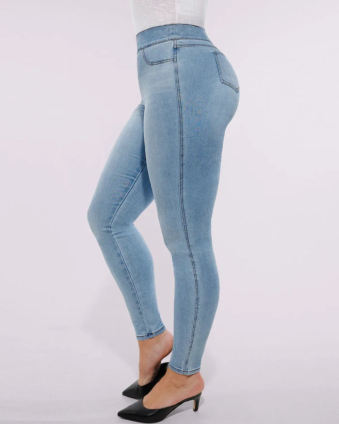Bare Essentials™ High-Waisted Padded Hip Skinny Jeans