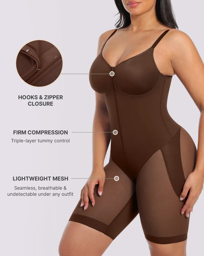 Bare Essentials™ AirSlim® Hourglass Full Body Mid Thigh Bodysuit