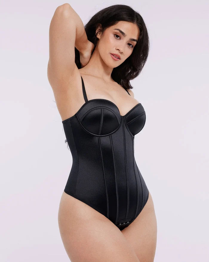 Bare Essentials™ AirSlim® Retro-style Cupped Bra-free Thong Bodysuit
