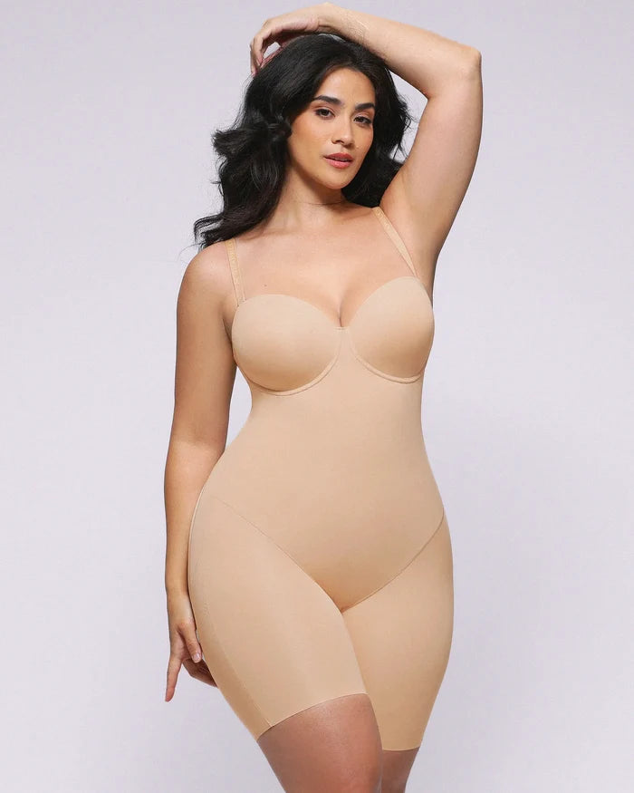 Bare Essentials AirSlim® Strapless Mid Thigh Bodysuit
