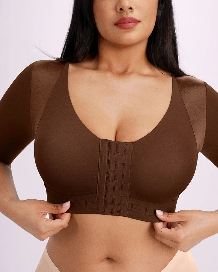 Bare Essentials™ Elbow Sleeve Back Smoothing Top
