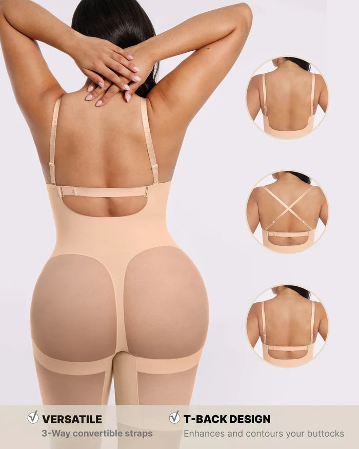 Bare Essentials™ MeshSmooth™ Low Back Mid Thigh Bodysuit