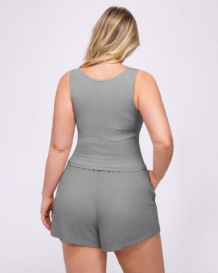 Bare Essentials™ Soft Modal Rib Shorts Set