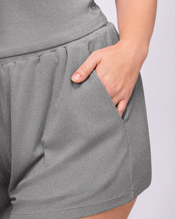 Bare Essentials™ Soft Modal Rib Shorts Set