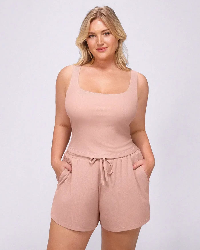 Bare Essentials™ Soft Modal Rib Shorts Set