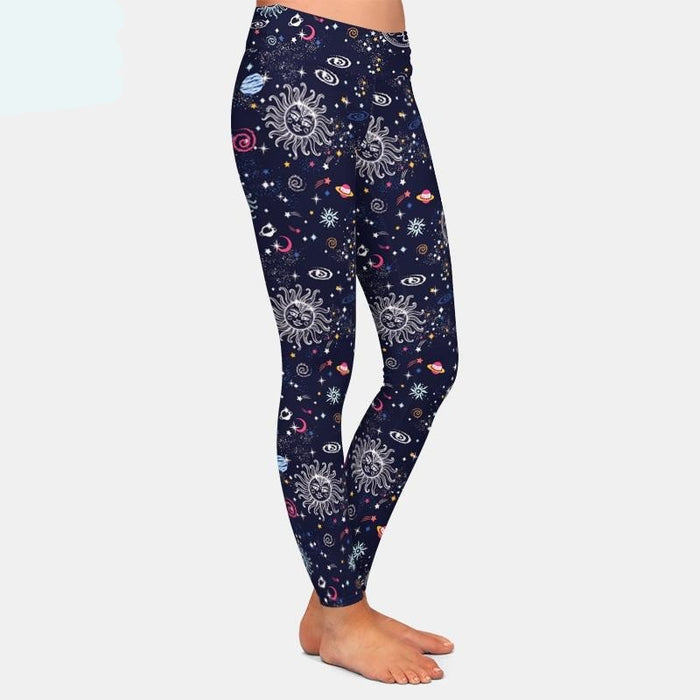 Beautiful Galaxy Solar System Printed Leggings