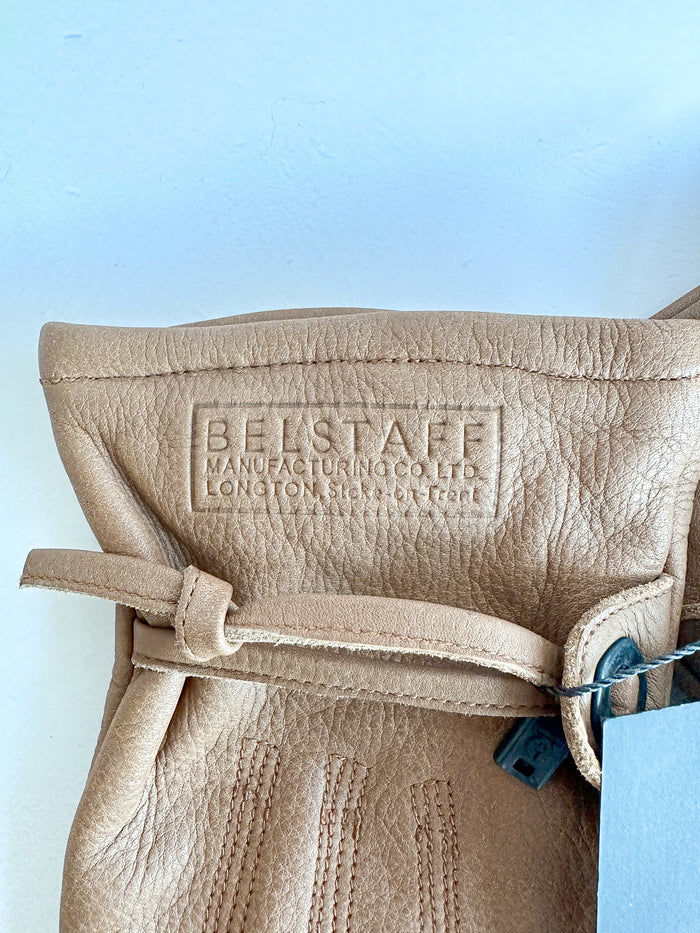 Belstaff Cow Leather Tan Brown Motorcycle Gloves