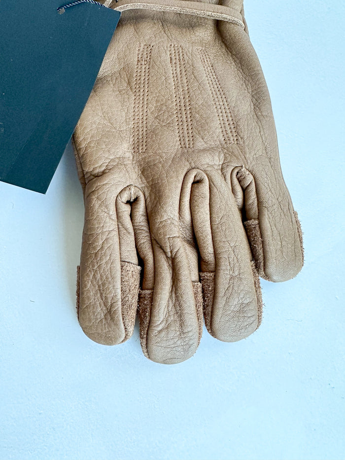 Belstaff Cow Leather Tan Brown Motorcycle Gloves