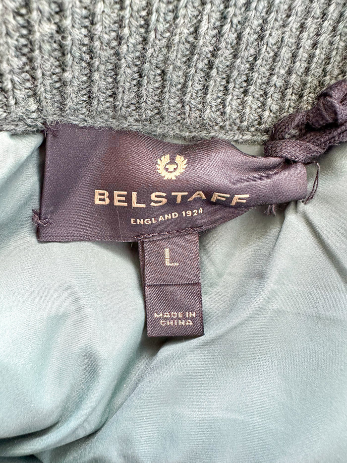 Belstaff Hills Zip Knitted Cardigan Jacket In Green