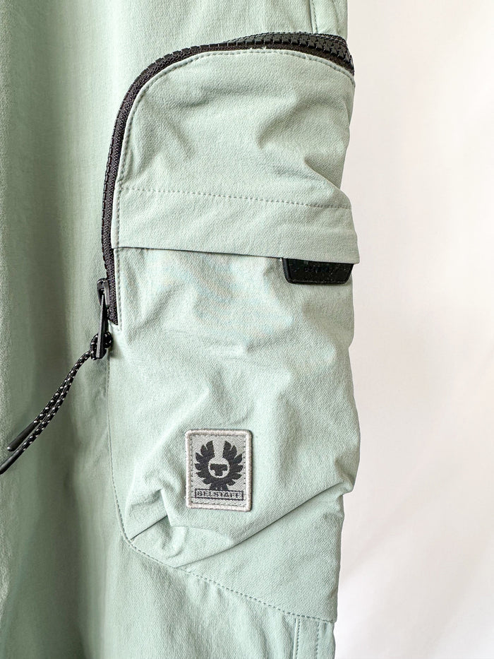 Belstaff Steel Green Slide Cargo Trousers
