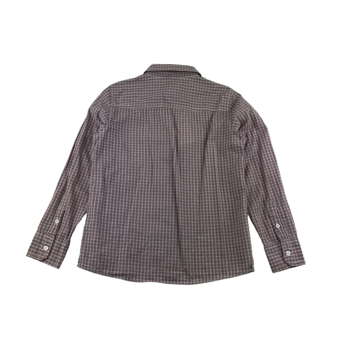 Benetton 8-9 years red blue check cotton shirt