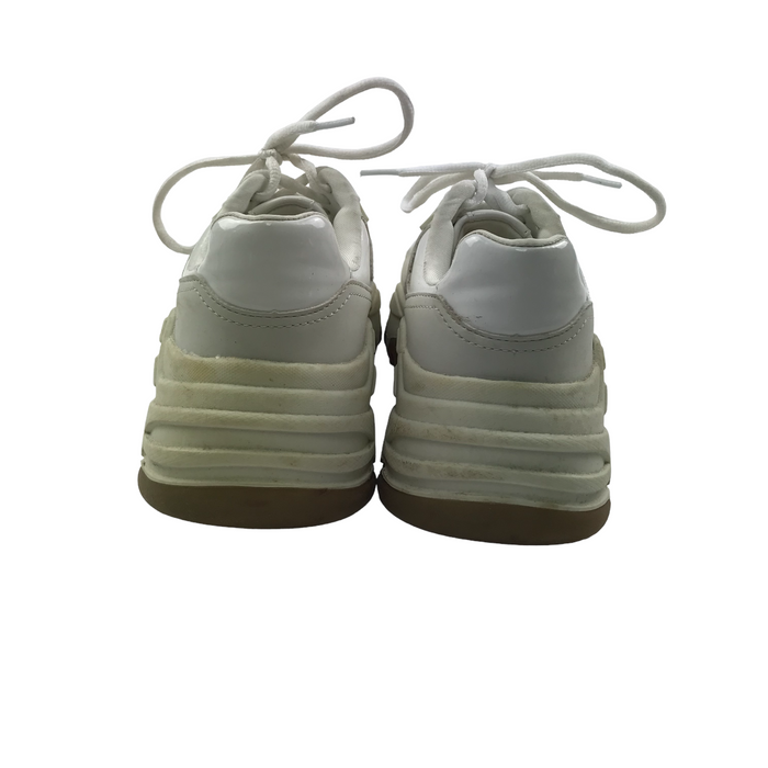 Bershka size UK 5 white trainers