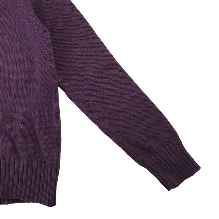 BHS women's 10 purple plain half zip turtle neck jumper