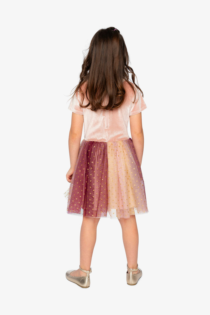 Deux par Deux pink Christmas Couture party dress, third lookbook view