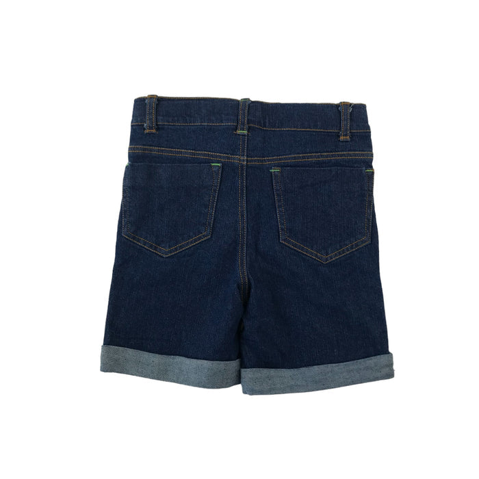 Bienzoe 7-8 years blue denim adjustable waist shorts