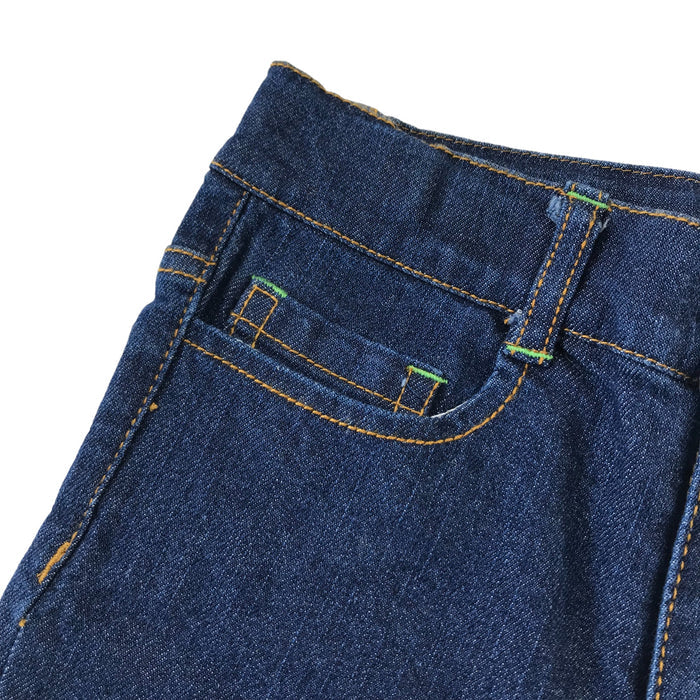 Bienzoe 7-8 years blue denim adjustable waist shorts