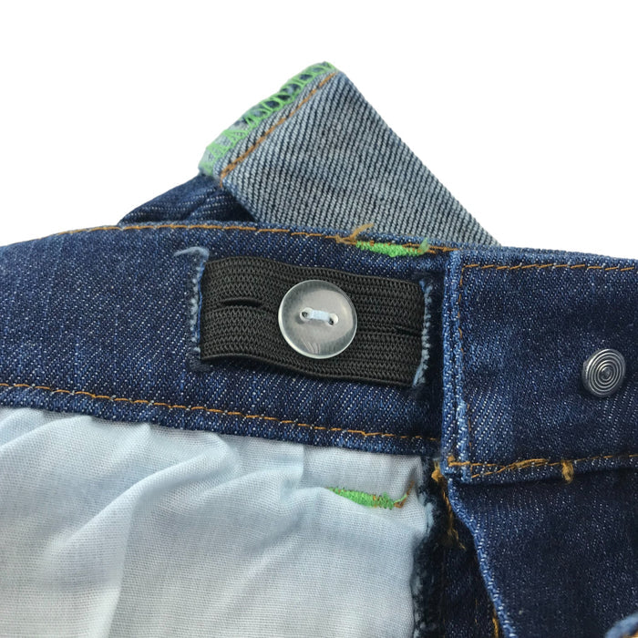 Bienzoe 7-8 years blue denim adjustable waist shorts