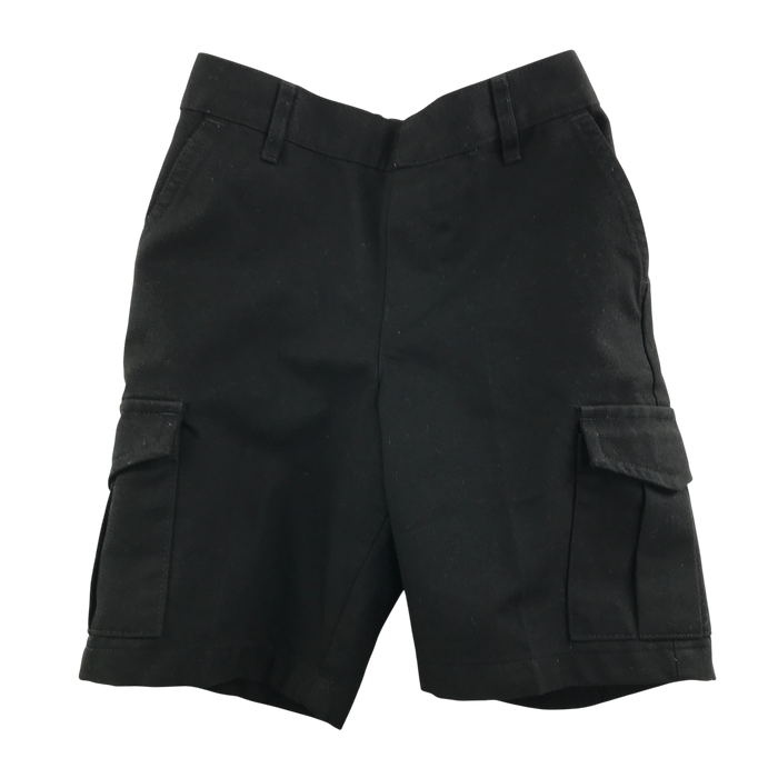 Black boys cargo pockets school shorts