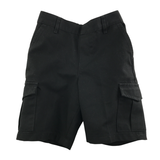 Black boys cargo pockets school shorts