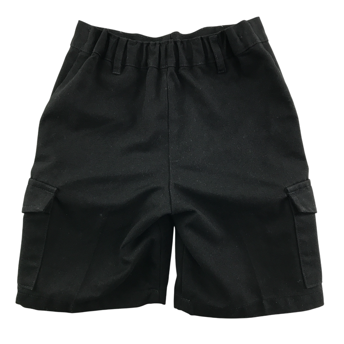 Black boys cargo pockets school shorts