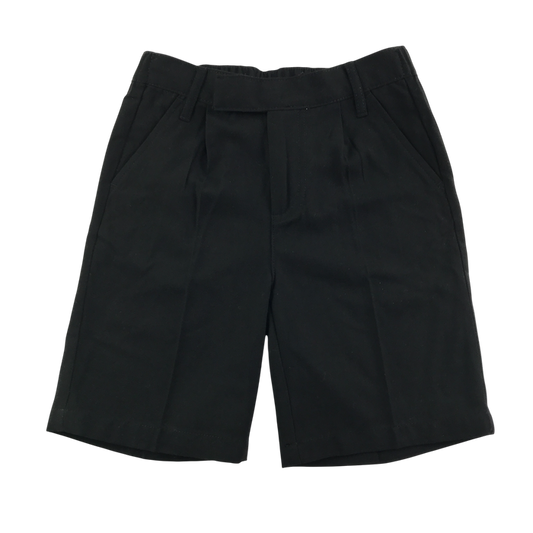 Black boys elasticated waist school shorts