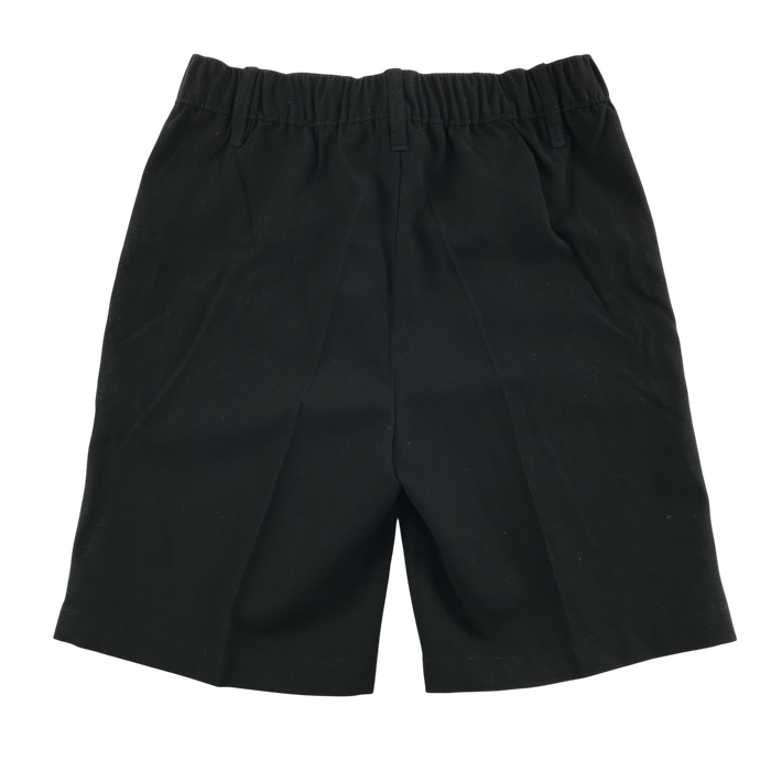 Black boys elasticated waist school shorts