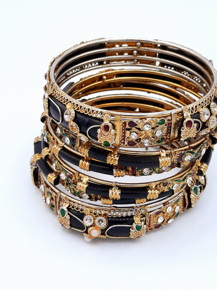 Black indian bangles 2.80 size - NATASHAHS