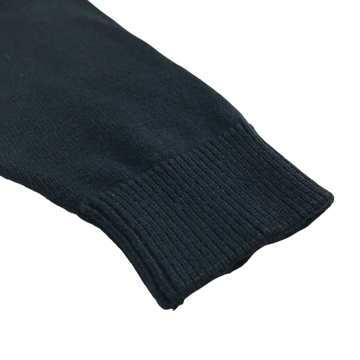 Black unisex v-neck school jumper