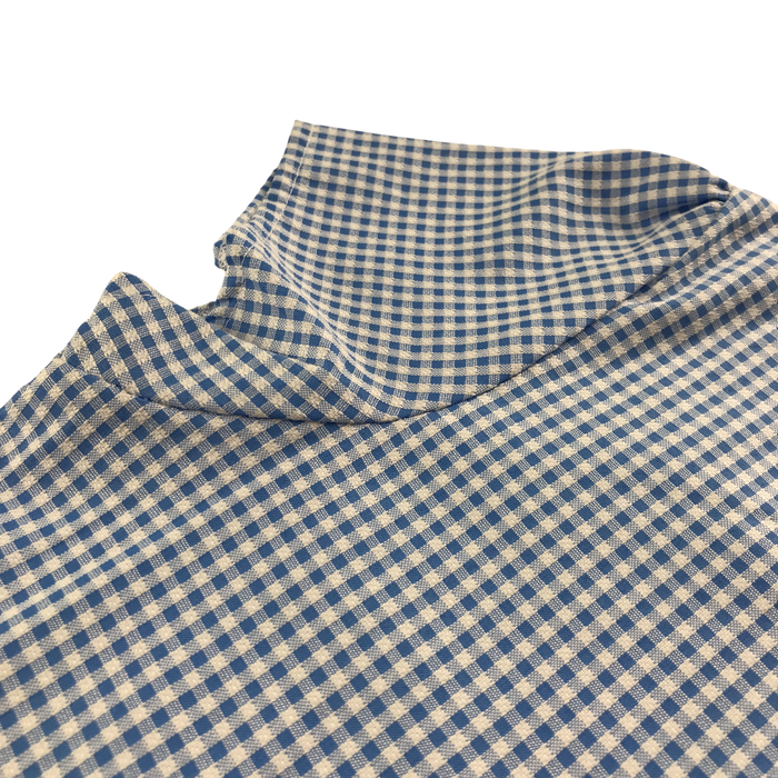 Blue gingham with zipper school summer dress