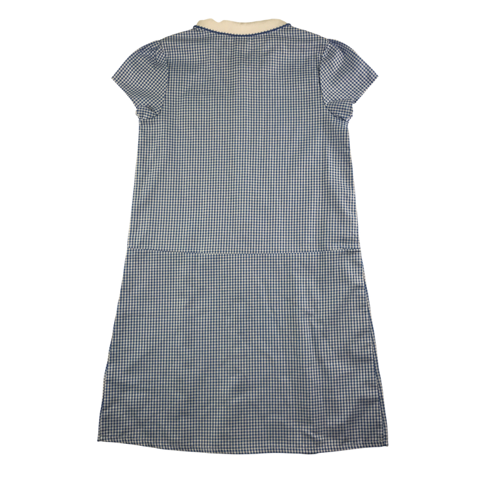 Blue gingham with zipper school summer dress