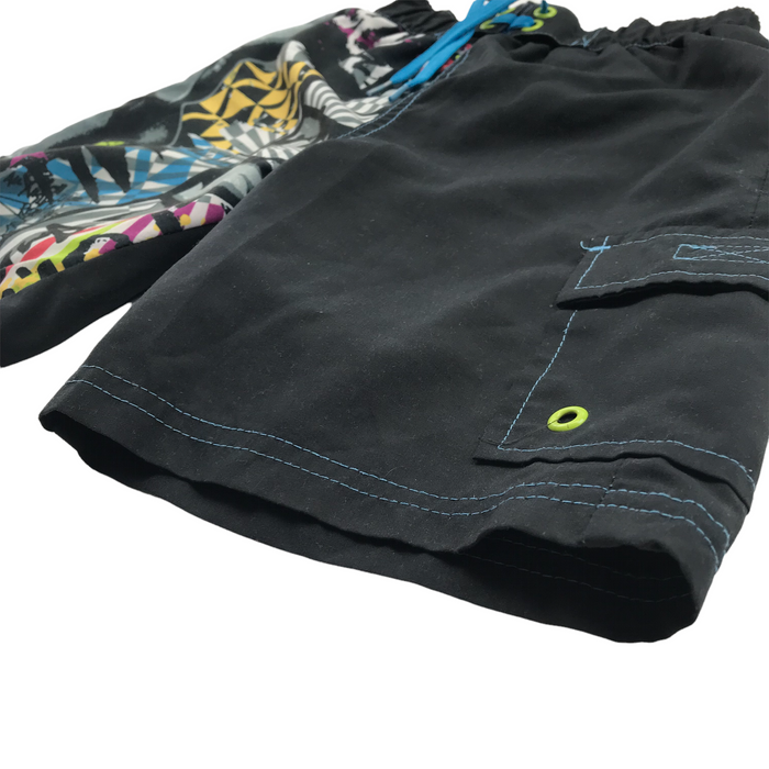 Bluezoo 5-6 years black graffiti swim trunks