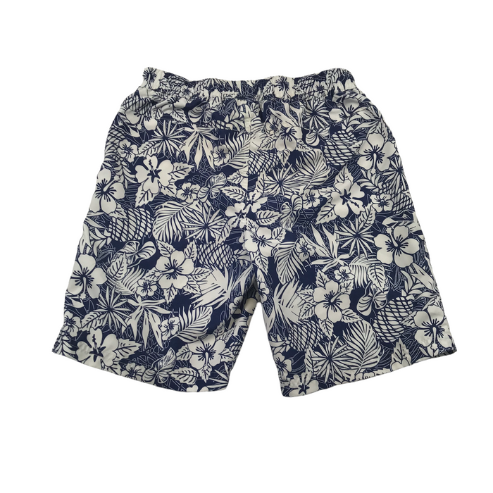 Bluezoo 8-9 years navy blue white floral swim trunks