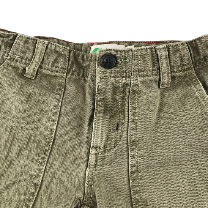 Boden 4-5 years light washed out khaki green cotton shorts