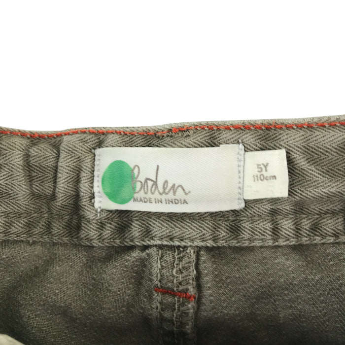 Boden 4-5 years light washed out khaki green cotton shorts