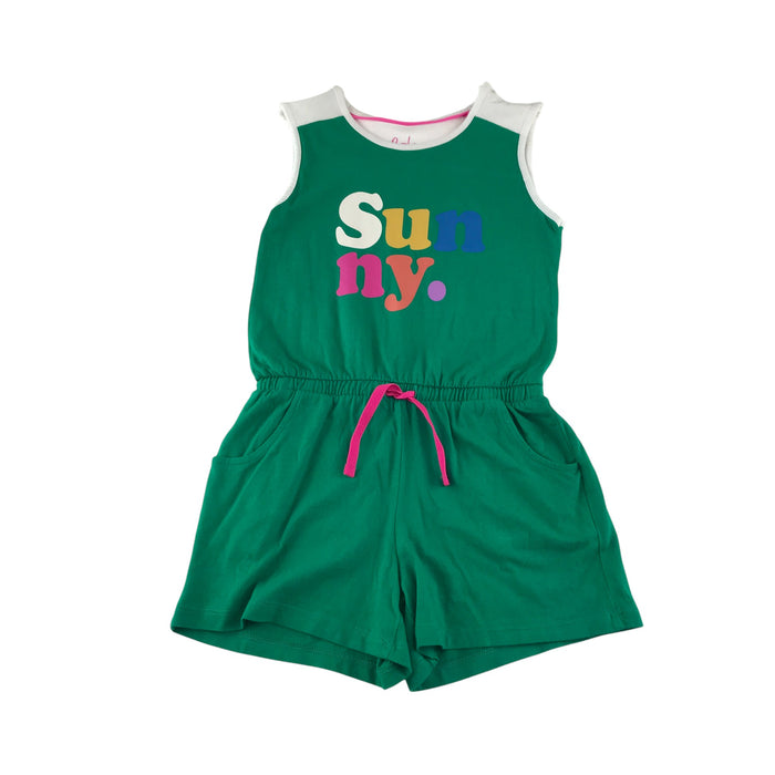 Boden 7-8 years green sunny playsuit