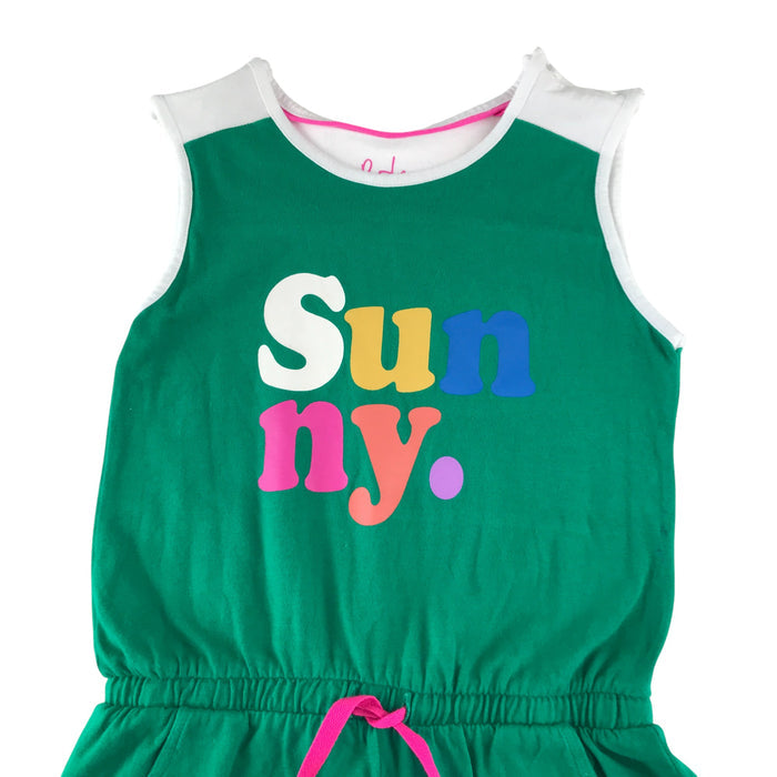 Boden 7-8 years green sunny playsuit