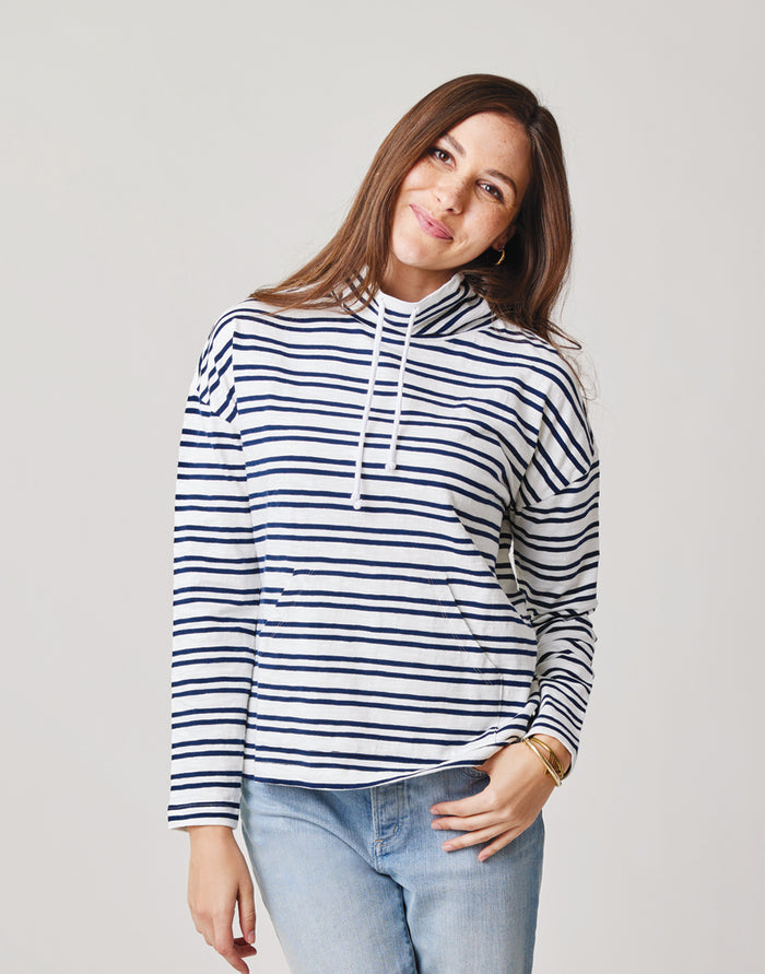 Bodie Funnel Neck: Cloud Breton