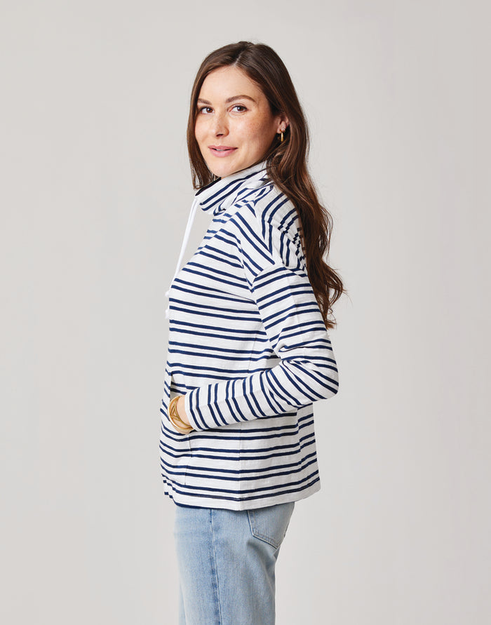 Bodie Funnel Neck: Cloud Breton