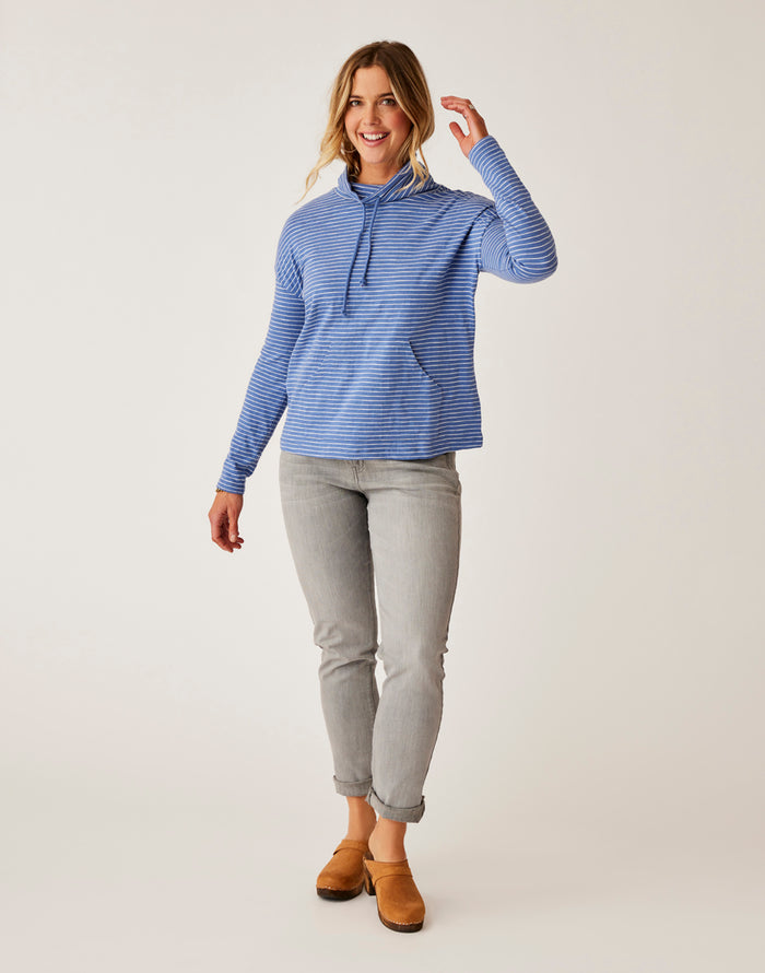 Bodie Funnel Neck: Coastal Stripe