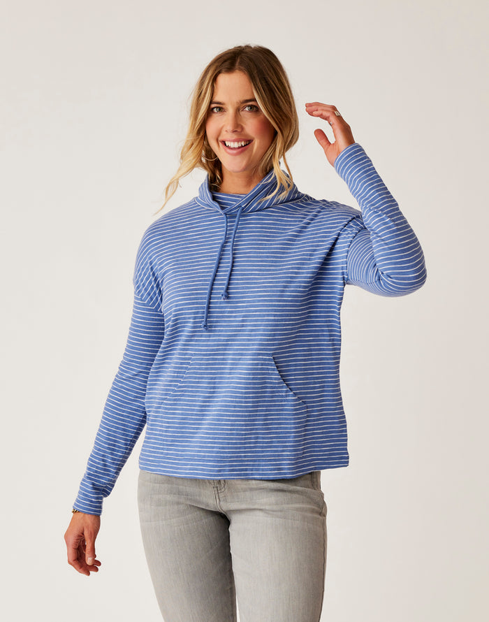 Bodie Funnel Neck: Coastal Stripe