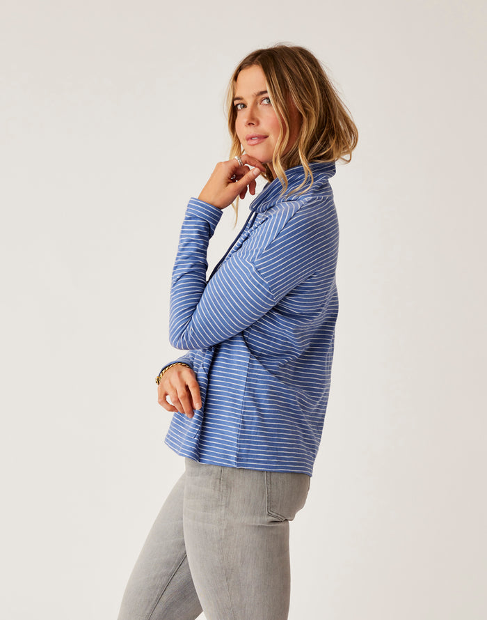 Bodie Funnel Neck: Coastal Stripe