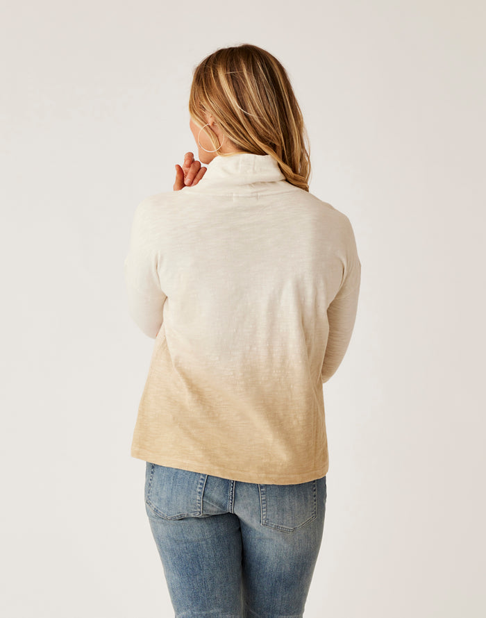 Bodie Funnel Neck: Lt. Khaki Ombre