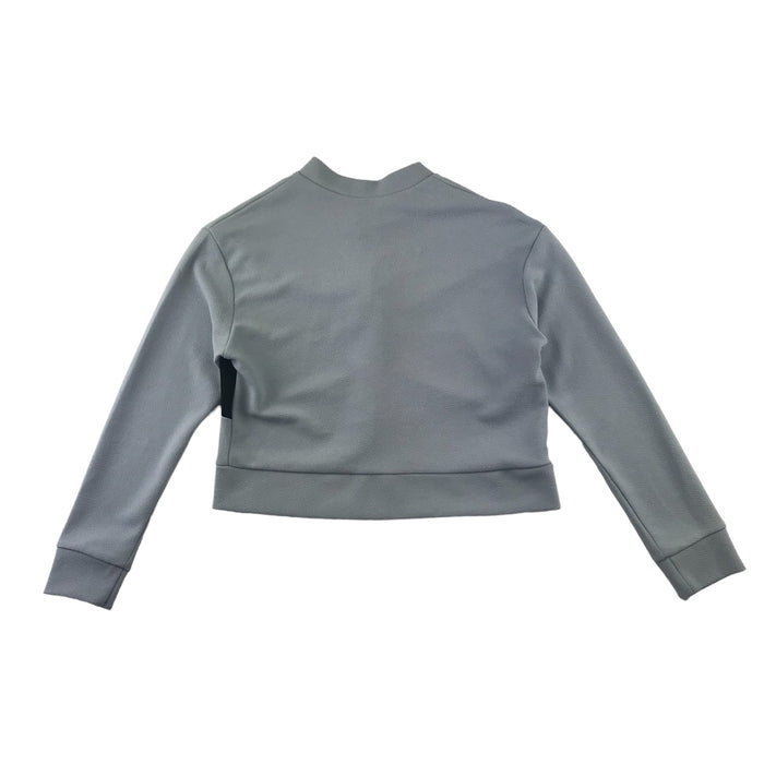 Boohoo women's 12 grey zipped cropped sweater