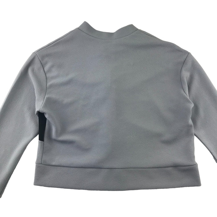 Boohoo women's 12 grey zipped cropped sweater