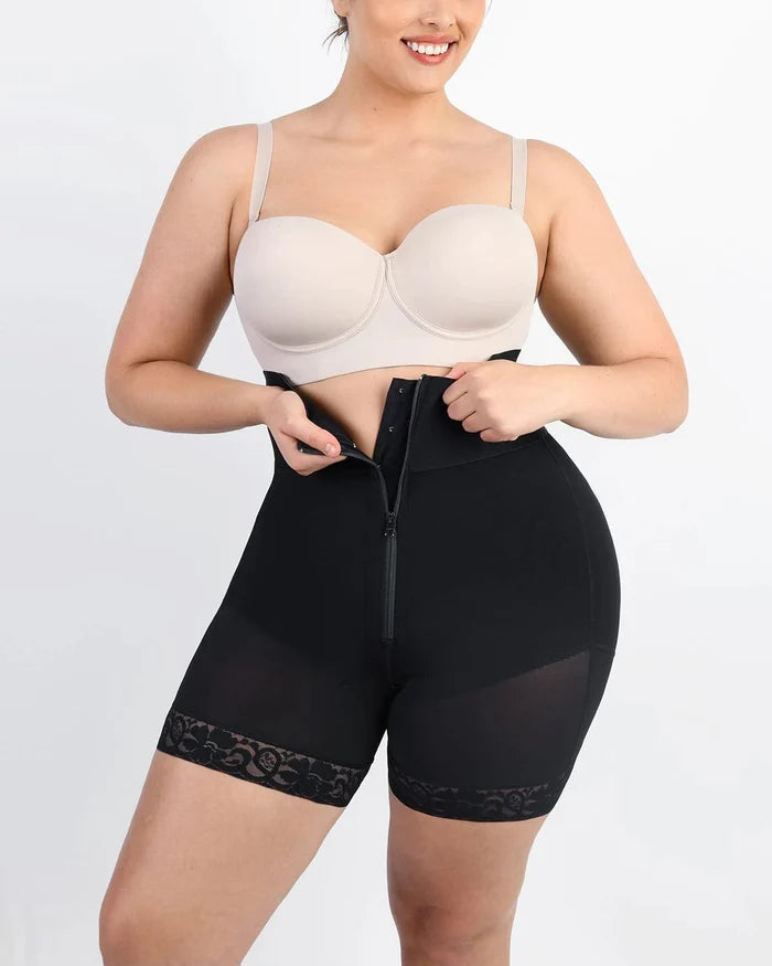 Zipper-front Shorts / Black / 3X