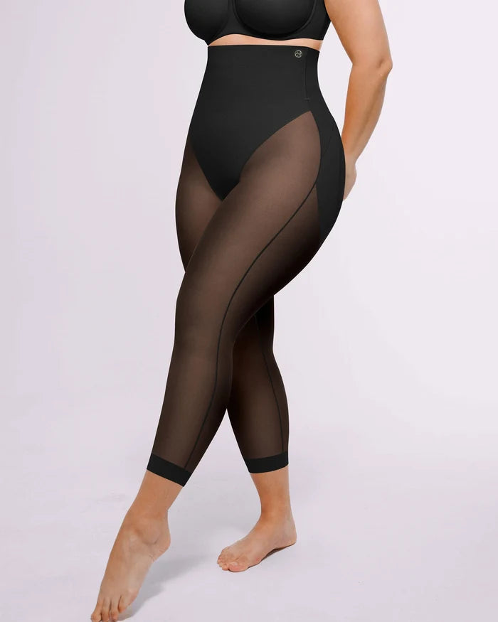 Capri-length shapewear creating a smooth transition from waist to calf