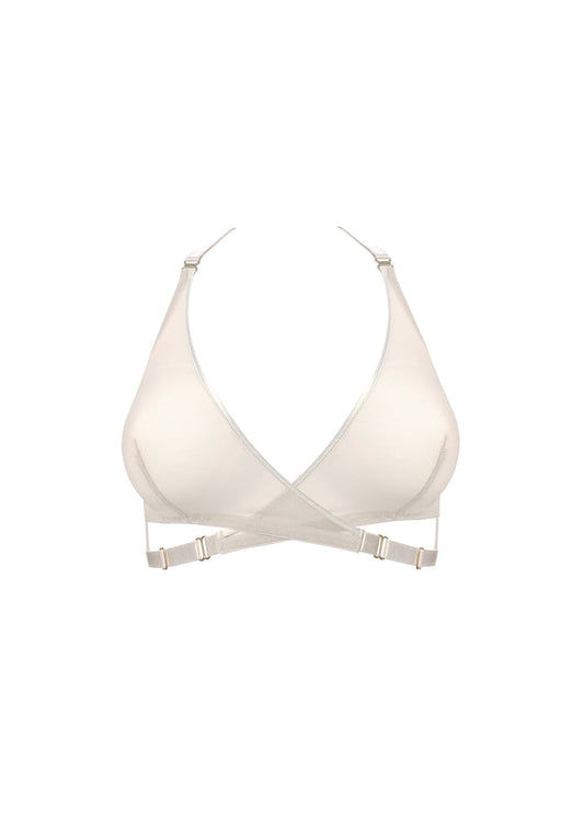 Bordelle Signature Art Deco Cream Wireless Soft Cup Mesh Wrap Bra - House Of Huntington
