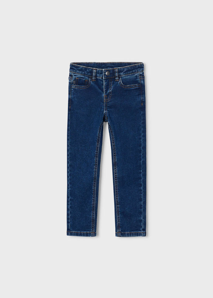 Mayoral boys jeans 4516-69 in dark wash denim, front view