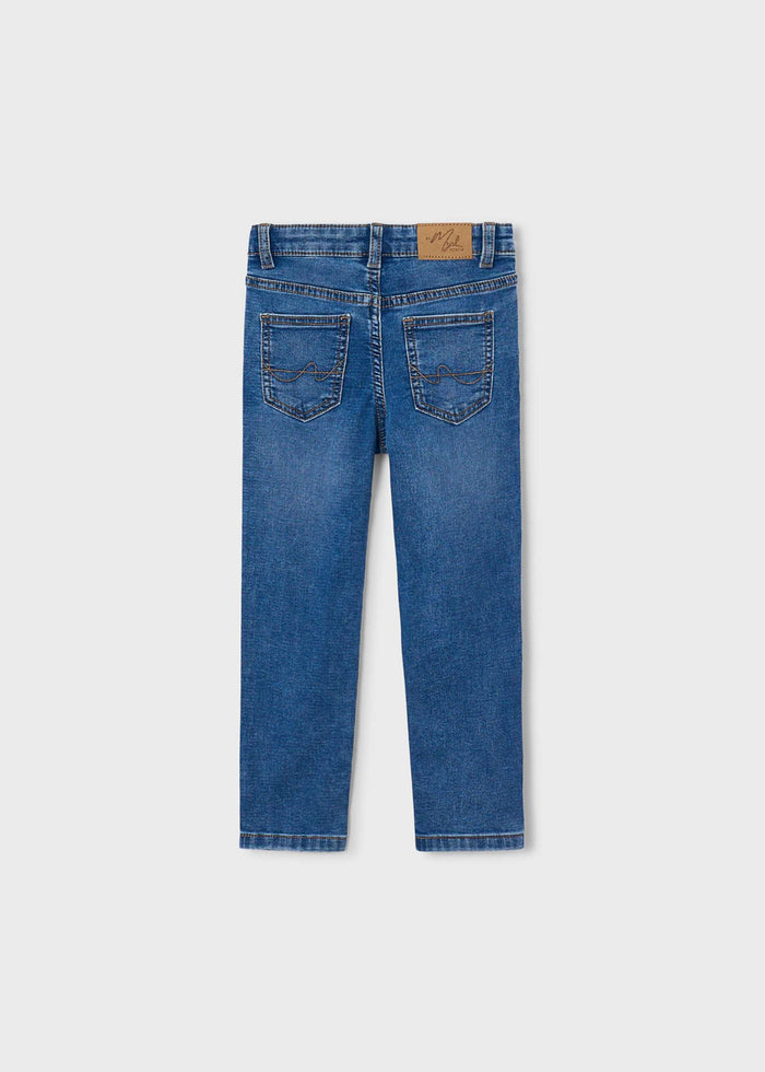 Mayoral boys jeans 4516-68 in medium wash denim, back view