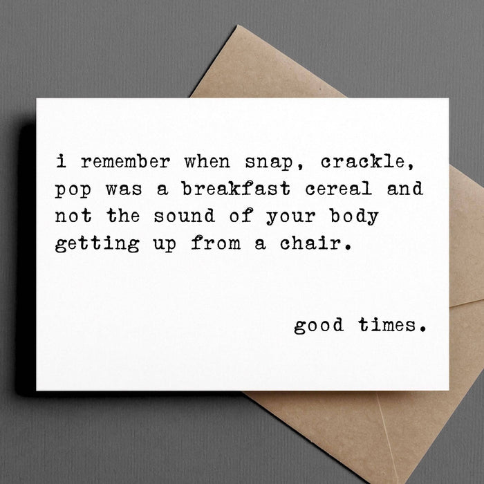 Breakfast Cereal Card
